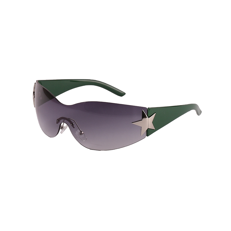 Gafas de sol decorativas con estrella de cinco puntas y escudo extragrande