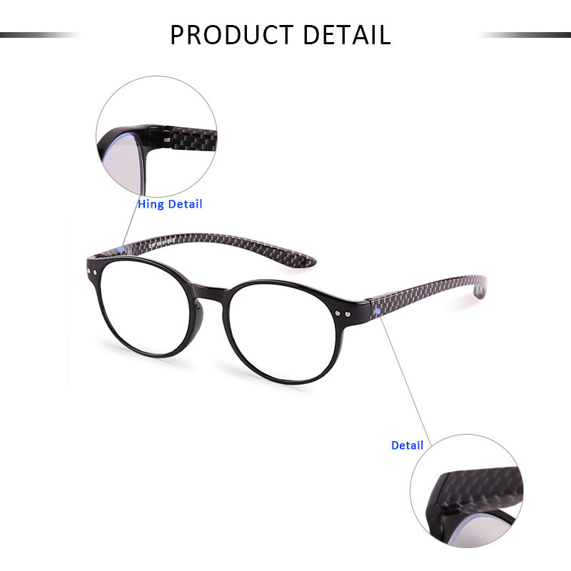 Gafas ópticas con monturas de gafas de uñas de arroz impresas