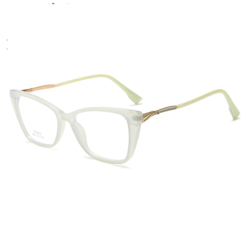 Gafas TR90 retro con montura de espejo plano y ojo de gato a la moda