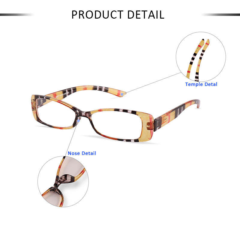 Gafas ópticas presbiópicas azules antis de mujer con estampado retro