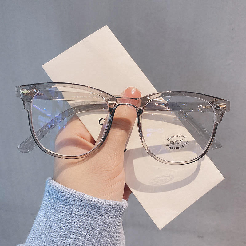 Gafas redondas transparentes para hombre y mujer, lentes antiluz azul