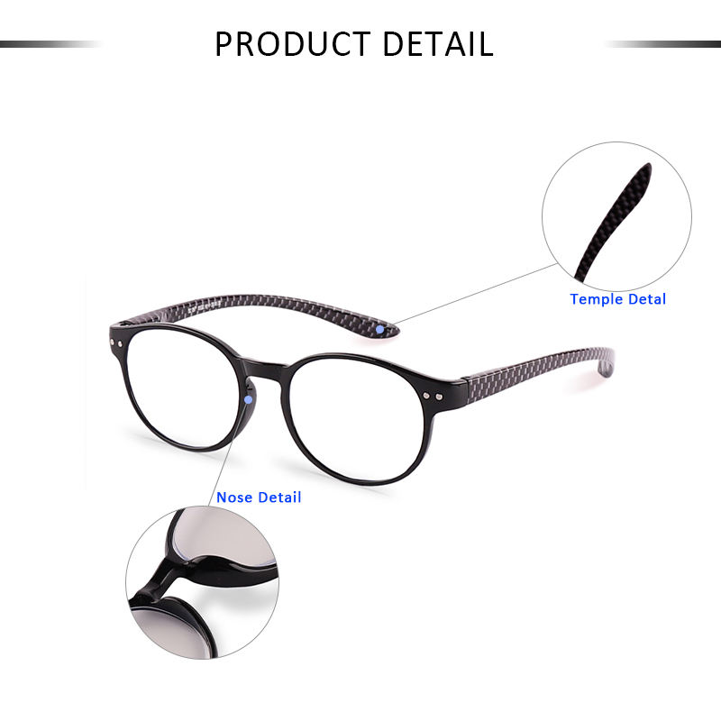 Gafas ópticas con monturas de gafas de uñas de arroz impresas